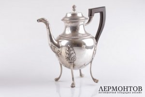 Сервиз чайно-кофейный в стиле ампир Lapar. Серебро 950 пробы. Франция