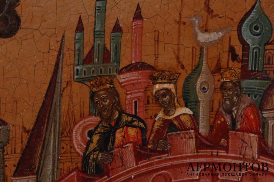 Икона. Святой Георгий Победоносец. Дерево, левкас, темпера. Россия, середина XIX века