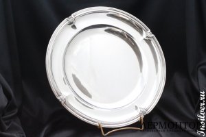 Два круглых блюда. Серебро 950. Франция