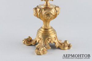 Подсвечник. Эгоист. Бронза. Российская империя. XIX в.