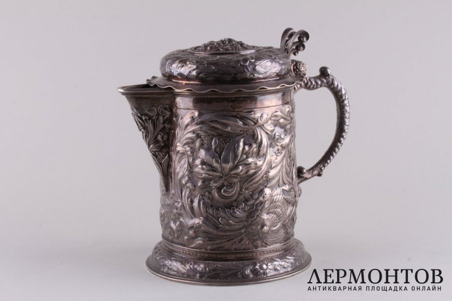 Кувшин в барочном стиле. Серебро 875 пробы. Швейцария, Bossard.