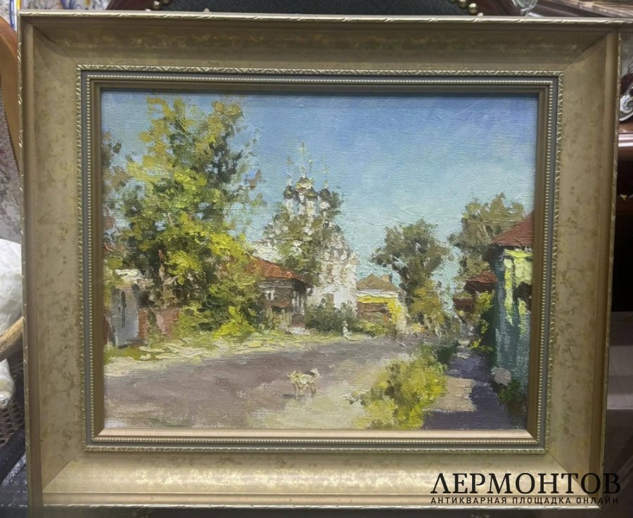 Картина «Посадская улица» (Коломна). Холст, масло, И. Комаровский, 1996 год