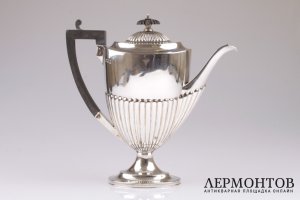 Кофейник G amp S Co. Серебро 925. Англия