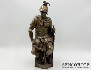 Скульптура Воинская доблесть. Франция, 19 век, Barbedienne. Бронза, патинирование.
