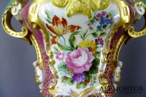 Ваза. Фарфор. Испания, Santa Clara Vigo 40-50- е годы ХХ века. Высота 65 см.