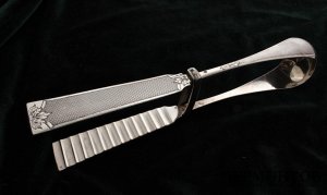 Щипцы для спаржи. Серебро 950. Франция