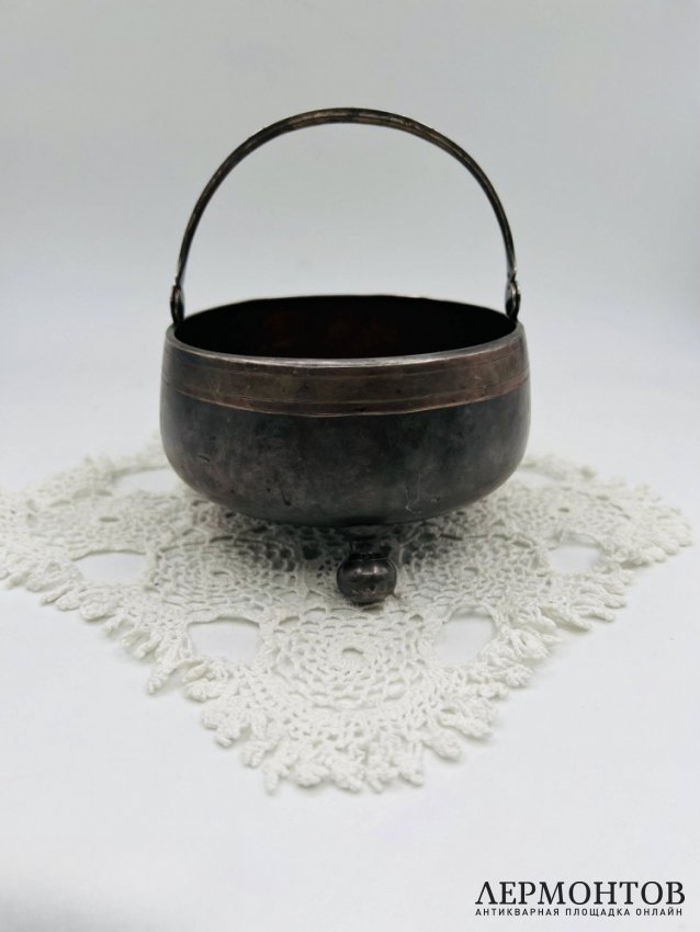 Конфетница в стиле модерн. Серебро 84 пробы, В. Семёнов, Россия, 1908–1917 годы