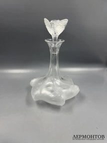 Декантер с пробкой-цветком. Хрусталь, Lalique, Франция, 20 век