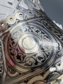 Подстаканник с черневым декором. Серебро 84 пробы, В. Семёнов, Россия, 1866 год