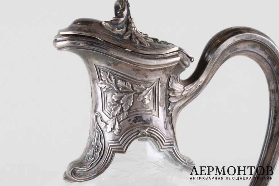 Графин в стиле Людовика XVI. Серебро 950 пробы.Фирма A. Risler  Carre, 1897-1912 годы.
