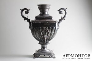 Самовар-ваза квадрат. Федор Эмме. Российская империя, XIX век.