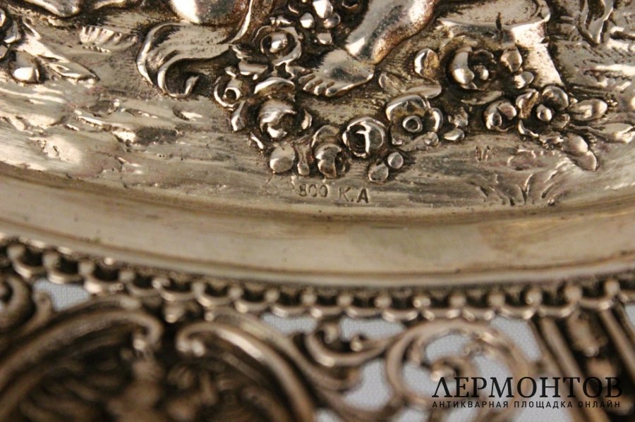 Ваза ажурная. Серебро 800 проба. Европа XX век.