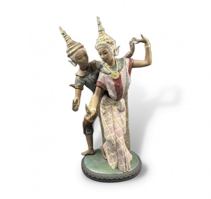 Статуэтка «Тайские танцоры». Фарфор грес, Lladro, скульптор Висенте Мартинес, Испания