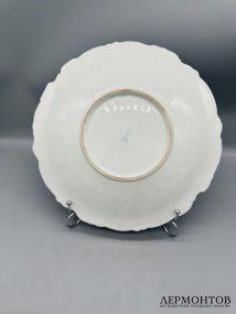 Настенное блюдо с цветами. Фарфор, лепка, роспись, Meissen, Германия, 1-я половина 20 века