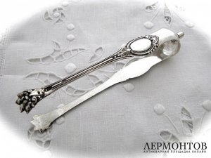 Чайный набор с щипцами. Серебро 950. Франция