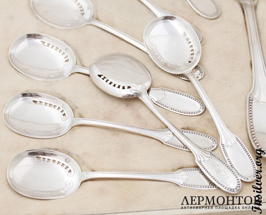 Набор для мороженого Coignet. Серебро 950. Франция