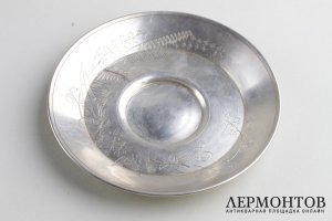 Чайная пара. Серебро 84 пробы. Российская империя.
