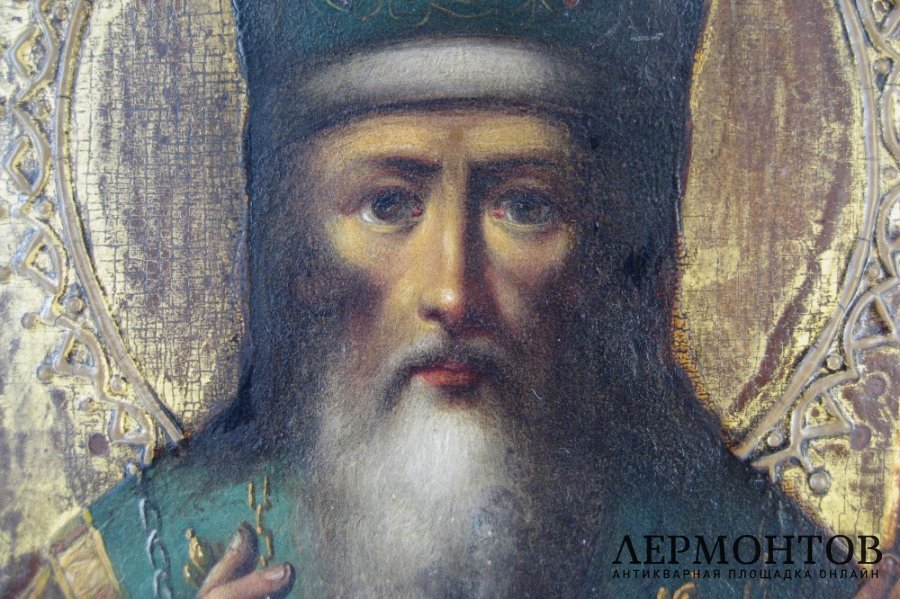 Икона. Св. Василий. Дерево. Российская Империя, XIХ век.