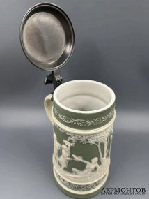 Пивная кружка «Весна». Каменная масса, олово, Villeroy & Boch, Германия, 1978 год