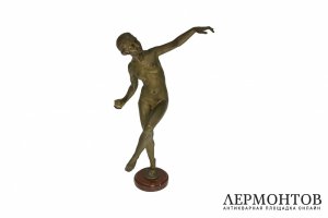 Скульптура в стиле Ар Деко Танцовщица с шаром.Франция, Париж, 1920-1930-е гг. Бронза.