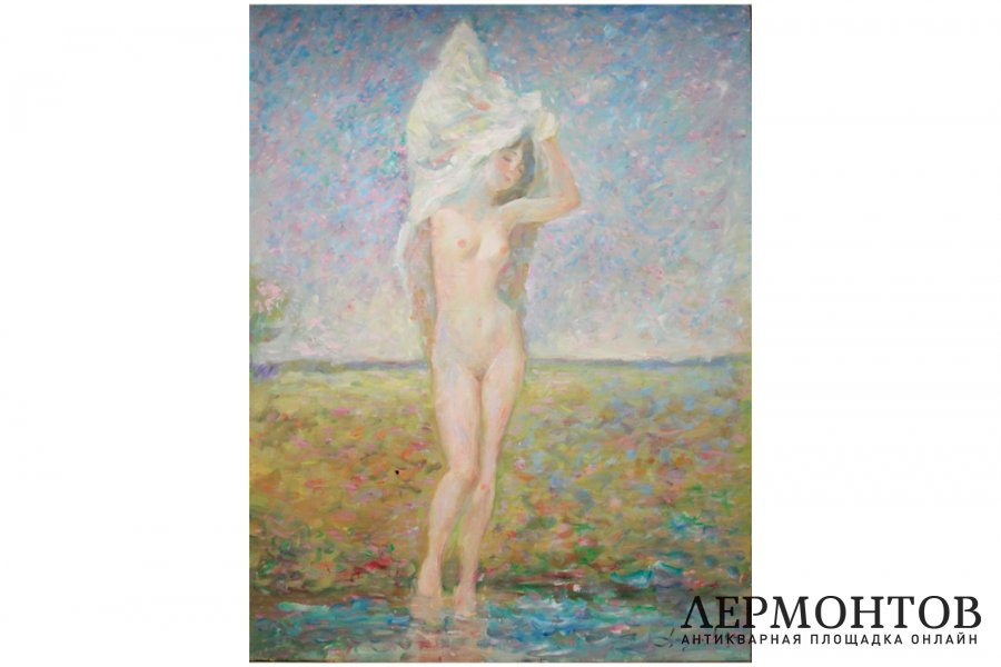 Картина. Купальщица, 1994 г. О.П. Федоров. Холст, масло.