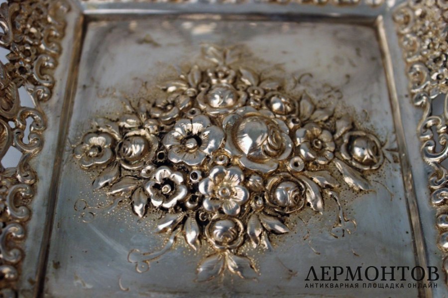 Ваза ажурная. Серебро 800 проба. Европа XX век.
