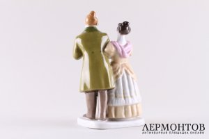 Скульптура Маниловы. Фарфор, роспись. СССР, ЛФЗ, 1970е гг.