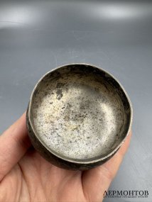 Солонка с орнаментом. Серебро 84 пробы, Россия, 1858 год