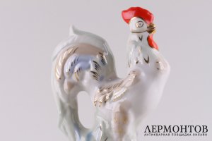 Графинчик Петушок. СССР, Городницкий фарфоровый завод, 1950 - 1960-е гг. Фарфор.