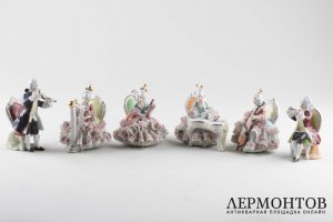 Статуэтки Оркестр. Фарфор. Wilhelm Rittirsch Porcelain. Германия. XXв.