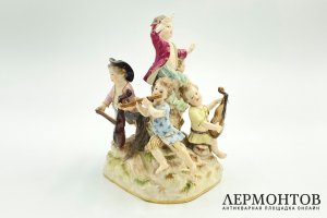 Статуэтка Музыканты. Германия, Meissen, кон. 19 - нач. 20 в. Фарфор.