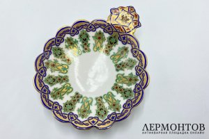 Розетки из Константиновского сервиза. Россия, ИФЗ, Николай I, 19 в. Фарфор, роспись.