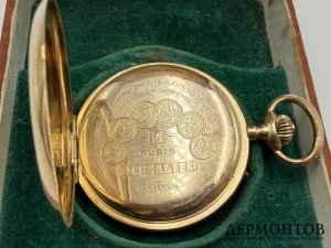 Антикварные часы-луковицы трехкрышечные. Швейцария, рубеж 19-20 вв. Золото 56 пробы.
