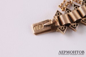 Женский браслет в неоготическом стиле. Золото 56 пр. Российская империя, 1880-90-е гг