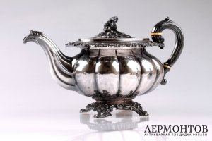 Чайно-кофейный сервиз Veyrat. Серебро 950. Франция