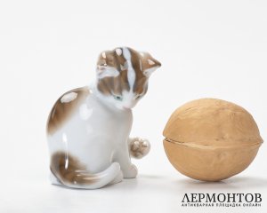 Статуэтка «Играющий котенок». Фарфор, Rosenthal, Германия