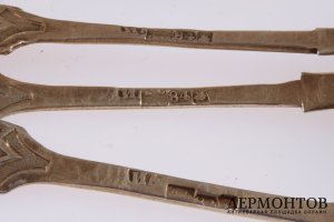 Набор чайных ложек. 12 шт. Серебро 84. 1872 год. Российская империя