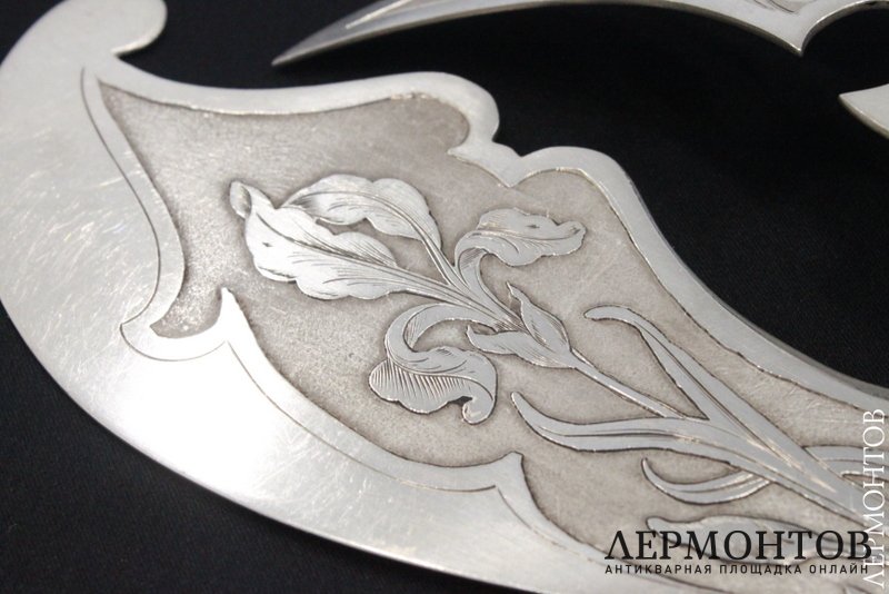 Набор для сервировки рыбы Art nouveau. Серебро 950. Франция