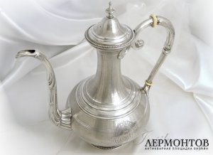 Кофейник Harleux. Серебро 950. Франция