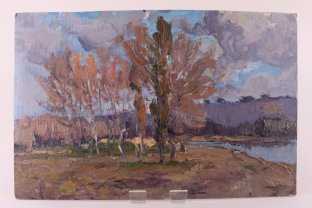 Картина из серии Природа. N9. Чурсин К.Н. Картон, масло. XX в.