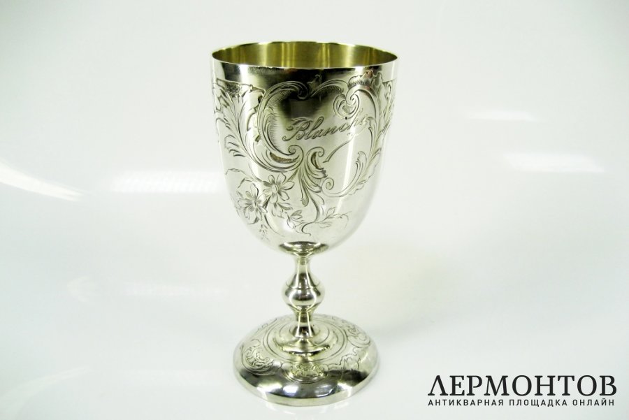 Фужер. Серебро 950 пробы. Франция, XIX век.