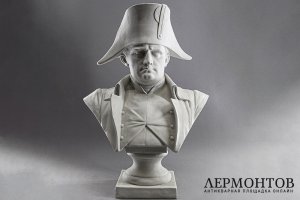 Бюст большой Наполеон I Бонапарт. Бисквит. Россия, Кузнецов, начало 20 века. 