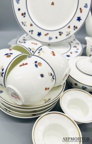 Чайный сервиз на 6 персон. Фарфор, Villeroy & Boch, дизайнер Paloma Picasso, Германия, 20 век