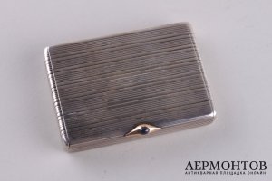 Портсигар. Альберт Хольстрем. Серебро 84 пробы. Российская империя. 1908-1917 гг.