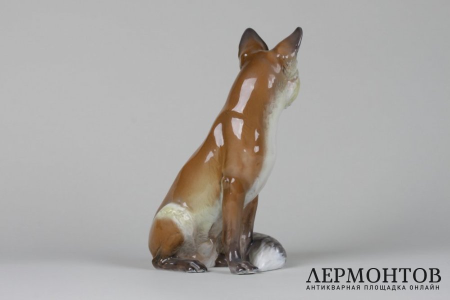 Статуэтка Лиса. Германия, Бавария, ф-ка Rosenthal, 1950-60-е гг. Фарфор, роспись.
