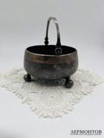 Конфетница в стиле модерн. Серебро 84 пробы, В. Семёнов, Россия, 1908–1917 годы