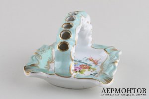 Сигартеница-пепельница. Фарфор, роспись. Лимож, 2-я половина ХХ века.