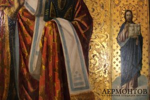 Икона. Сергий Радонежский и Николай Чудотворец. Конец XIX в, Россия.