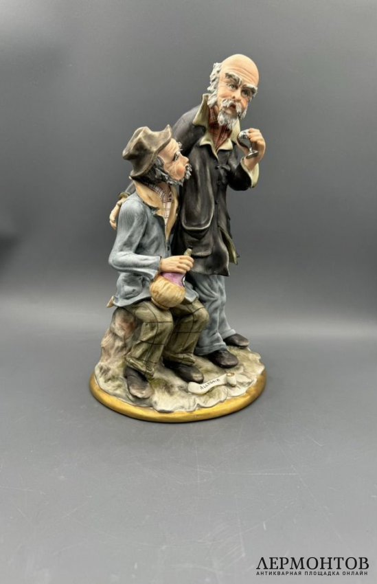 Статуэтка «Веселье». Бисквит, роспись, Villari, Италия, 1980–1990 годы