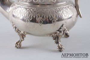 Кофейник в стиле ампир. Claude Roussel. Серебро 950 пробы. Франция, XIX в.